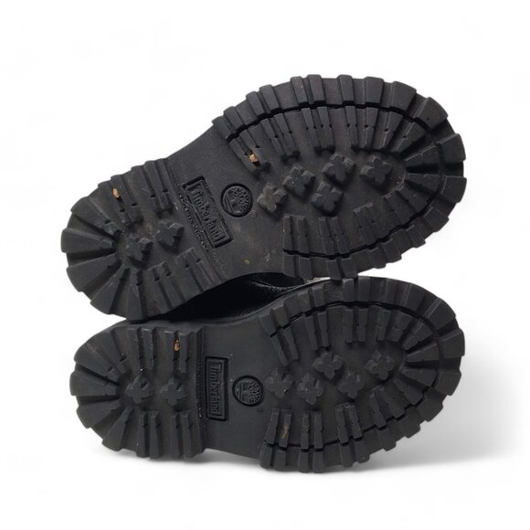 Timberland Toddler High Top Moto Boots Suede with Leather Trim Buckle Sides 4.5 - Picture 5 of 7